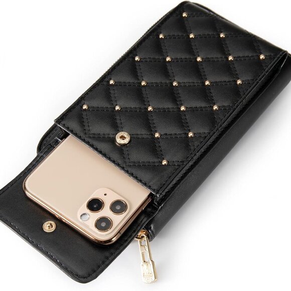 Small Vegan Leather Crossbody Purse RFID Blocking Wallet for Women - Picture 4 of 6